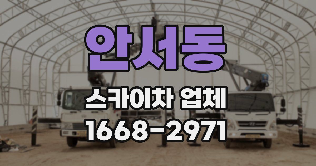 안서동 스카이차 업체