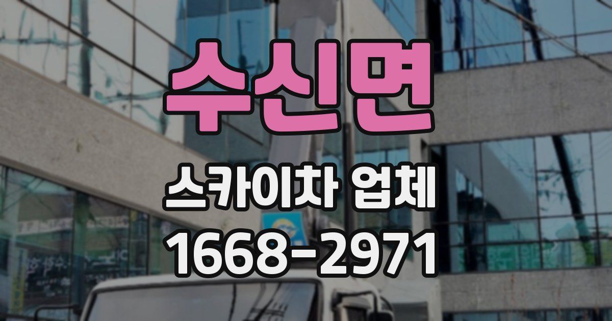 수신면 스카이차 업체