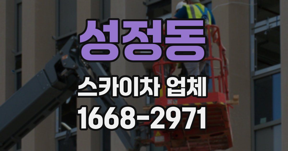 성정동 스카이차 업체