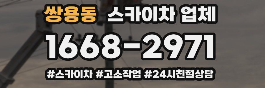 쌍용동 스카이차 업체