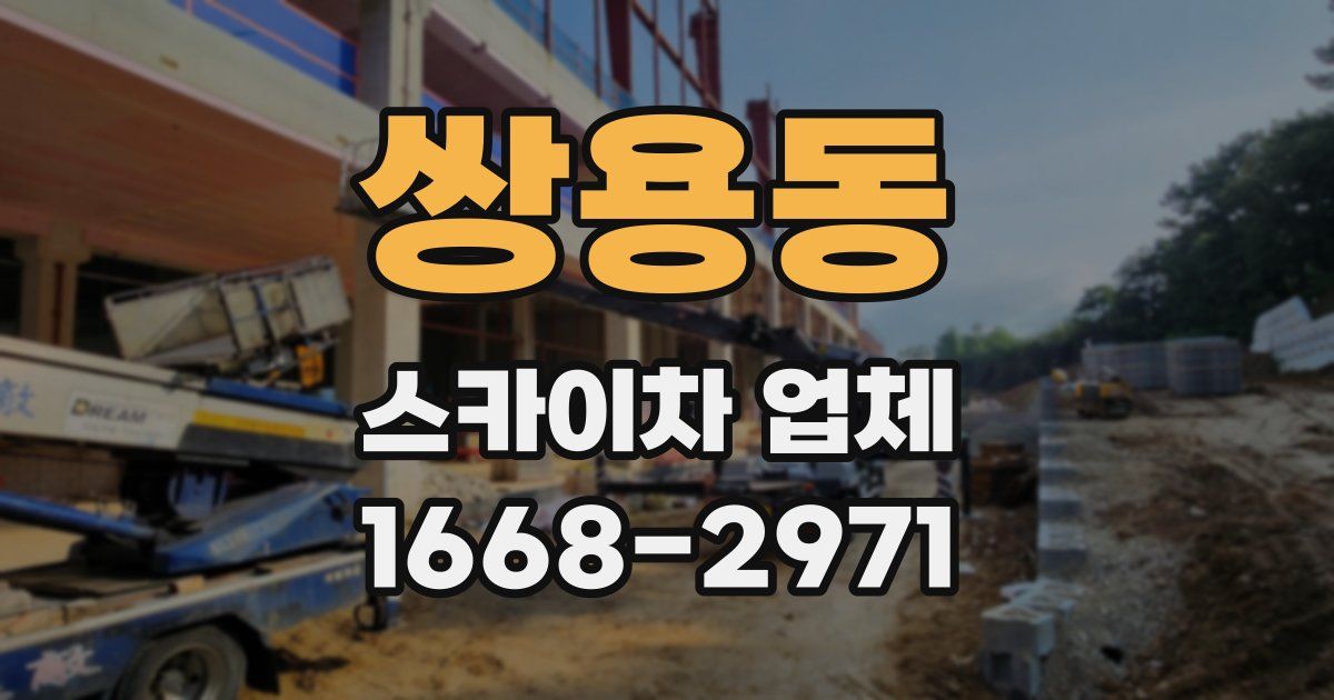 쌍용동 스카이차 업체
