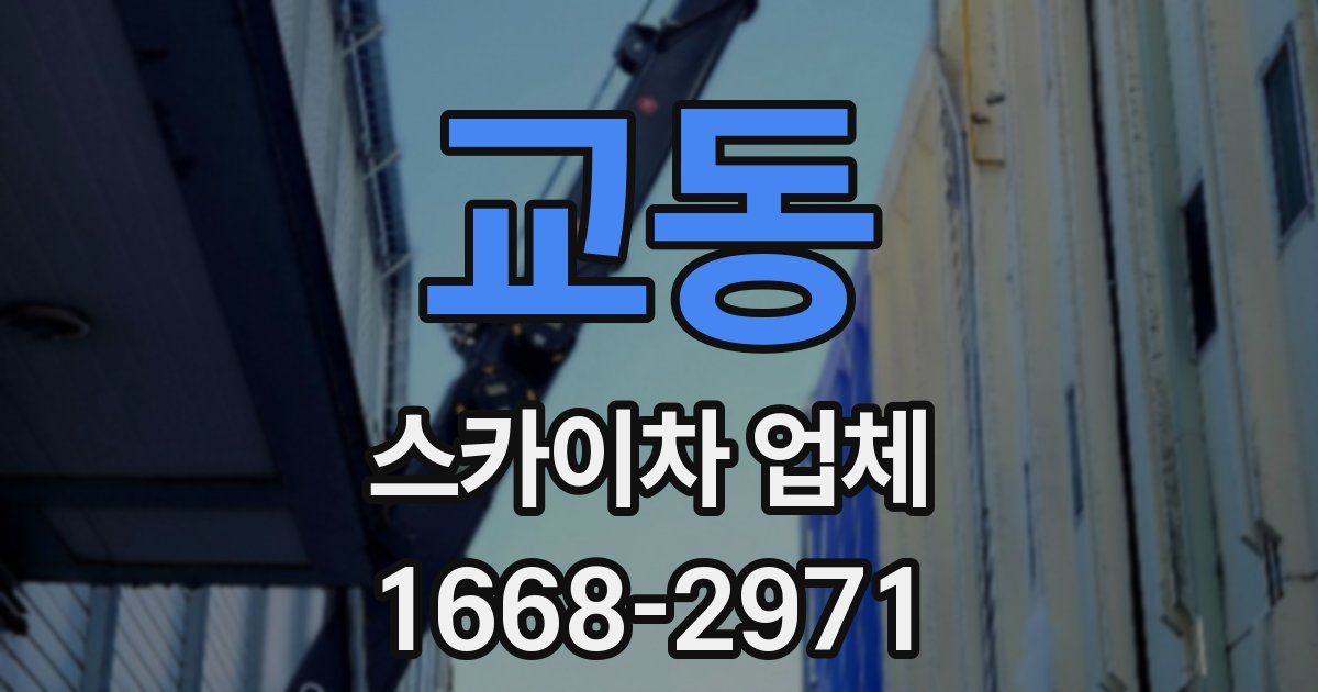 교동 스카이차 업체