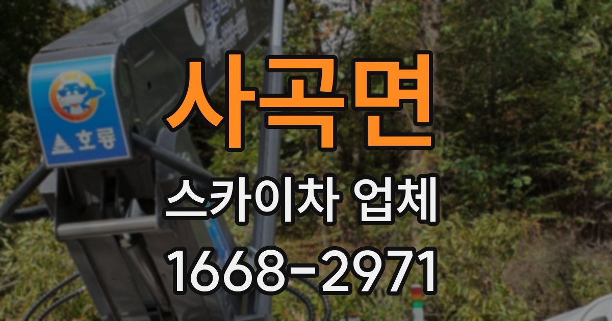 사곡면 스카이차 업체