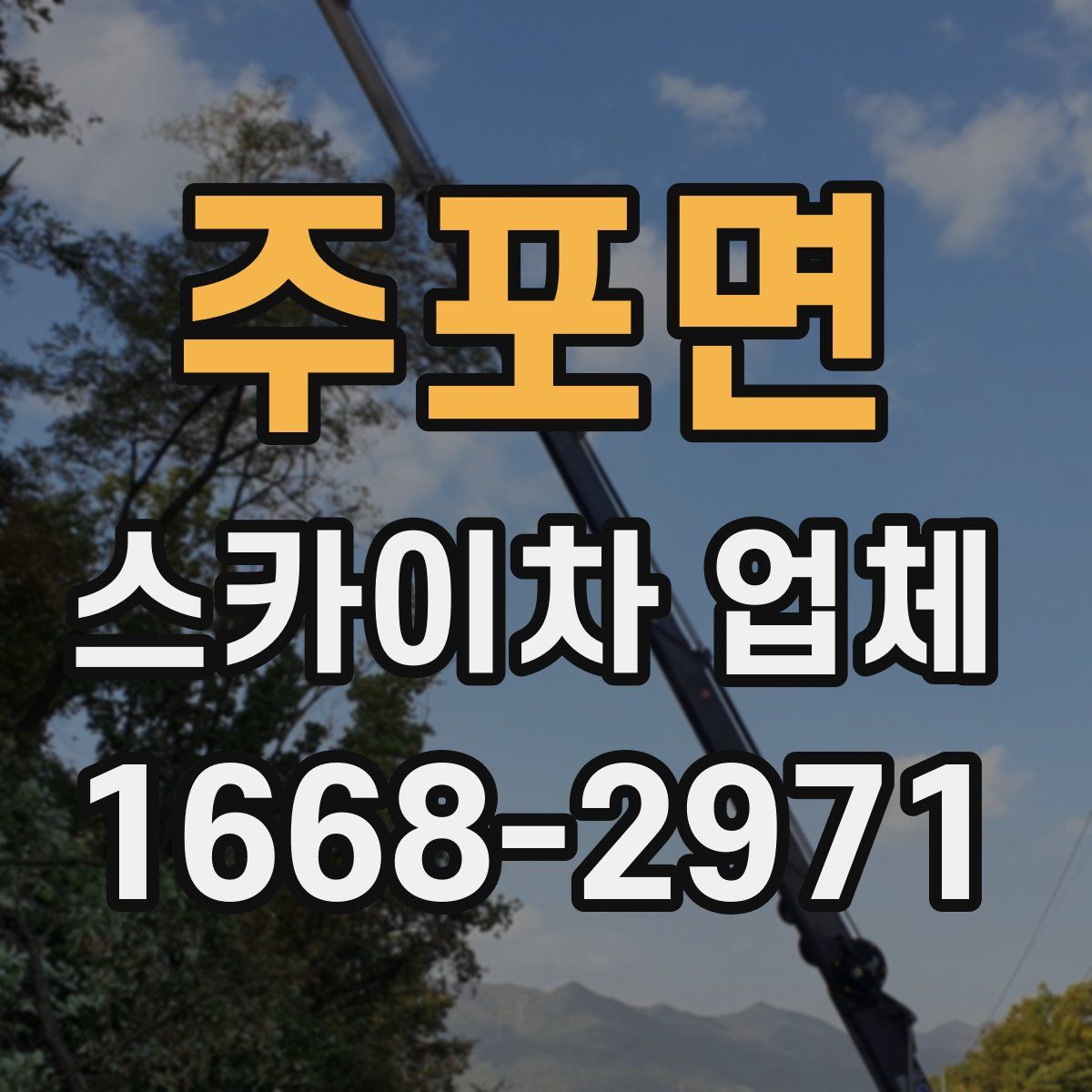 주포면 스카이차 업체