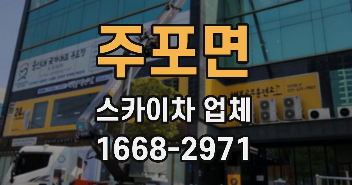 주포면 스카이차 업체