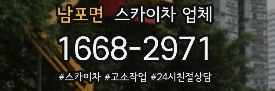 남포면 스카이차 업체