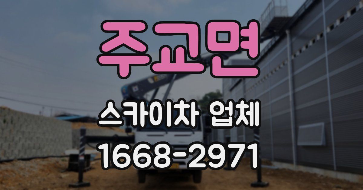 주교면 스카이차 업체
