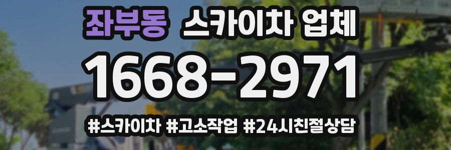 좌부동 스카이차 업체