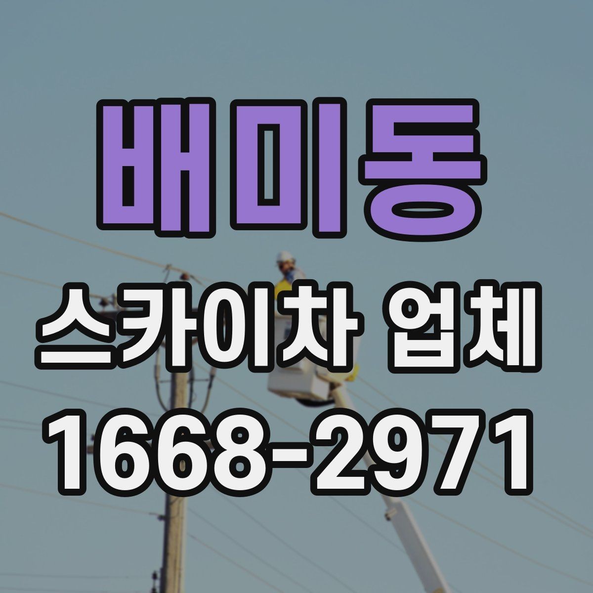배미동 스카이차 업체 이용이 편리한 공사와 점검 상황