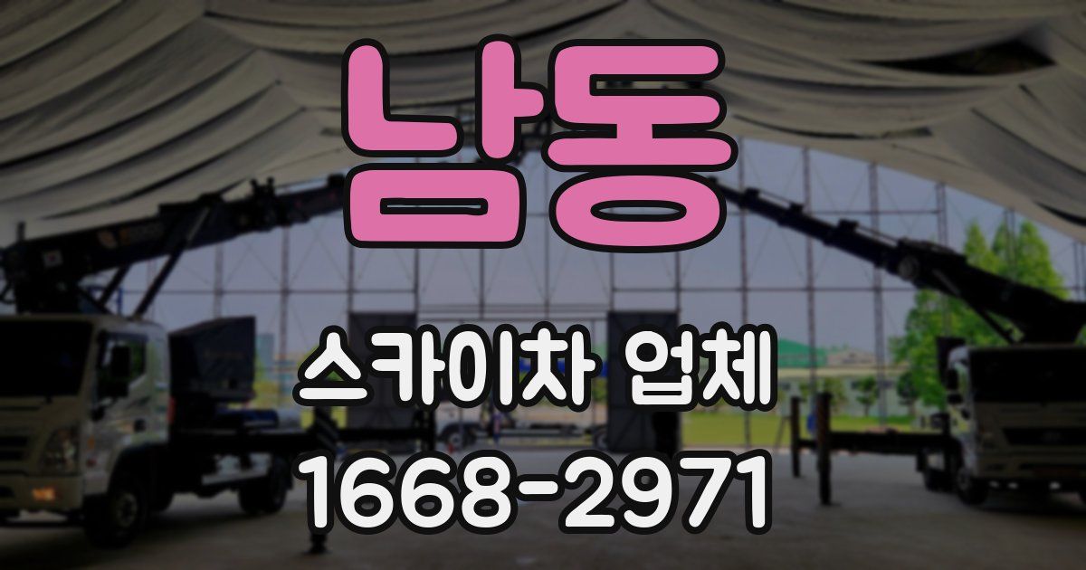 남동 스카이차 업체