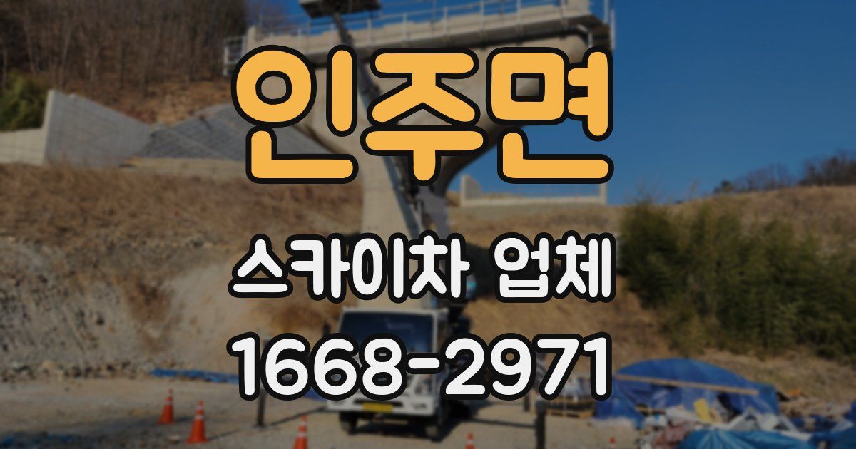 인주면 스카이차 업체
