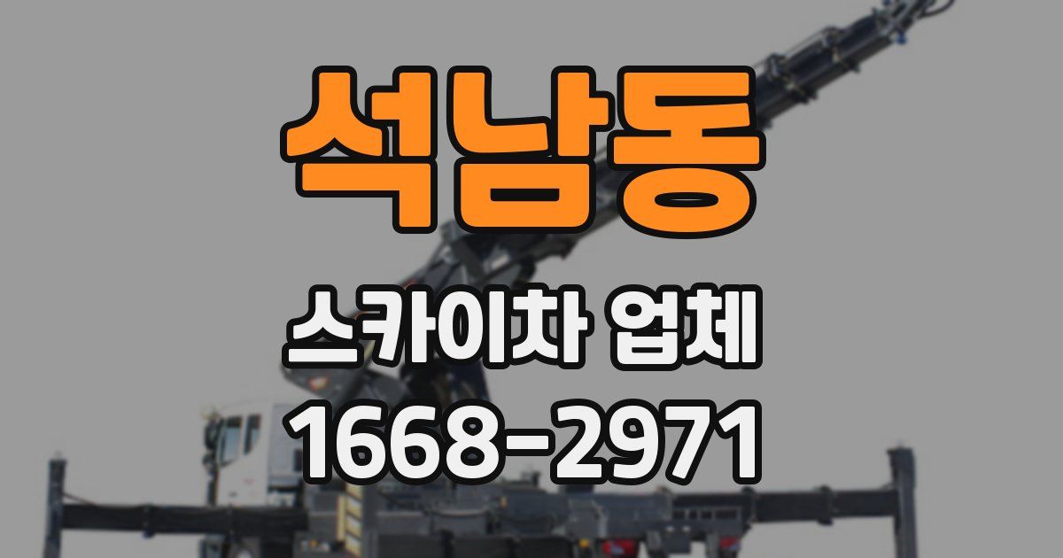 석남동 스카이차 업체