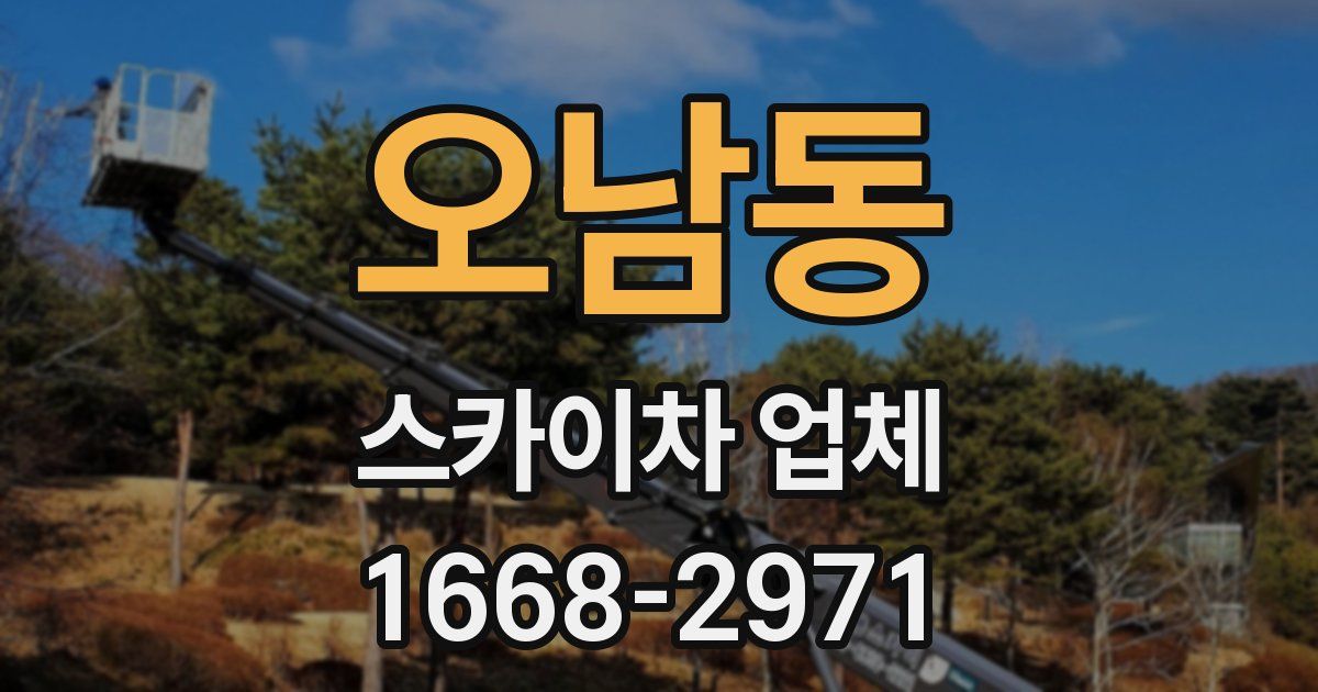 오남동 스카이차 업체