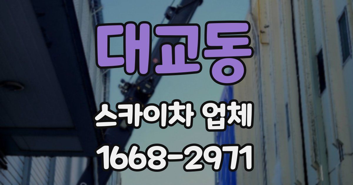 대교동 스카이차 업체