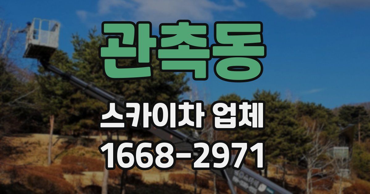 관촉동 스카이차 업체