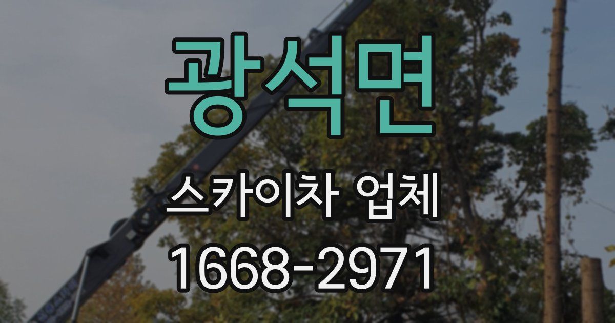 광석면 스카이차 업체