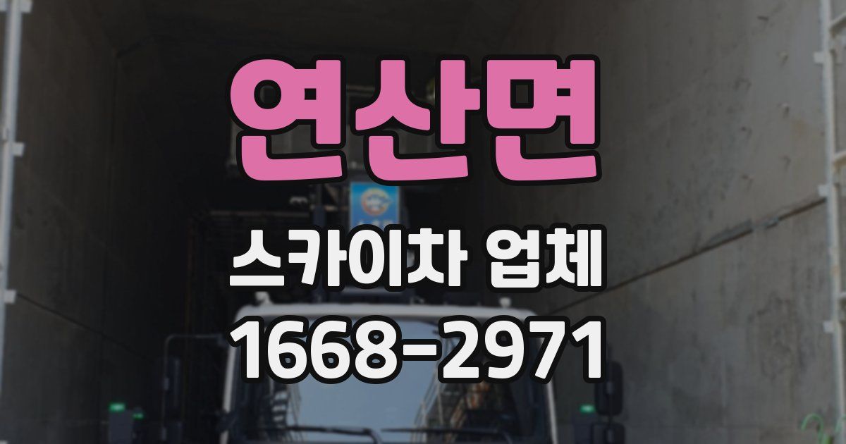 연산면 스카이차 업체