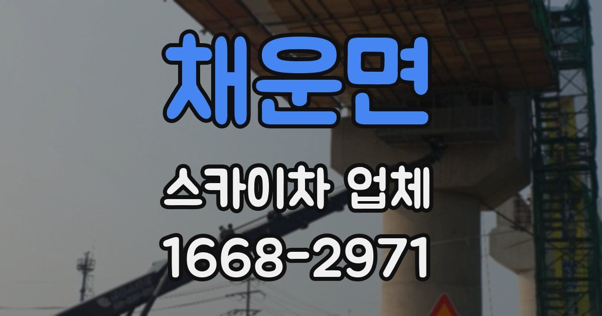 채운면 스카이차 업체