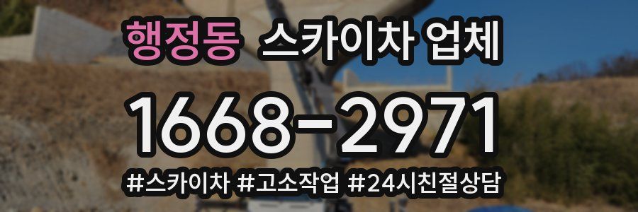 행정동 스카이차 업체
