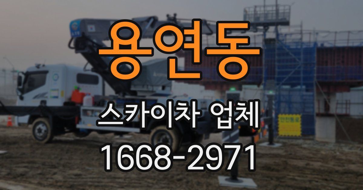 용연동 스카이차 업체