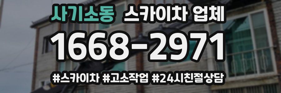사기소동 스카이차 업체