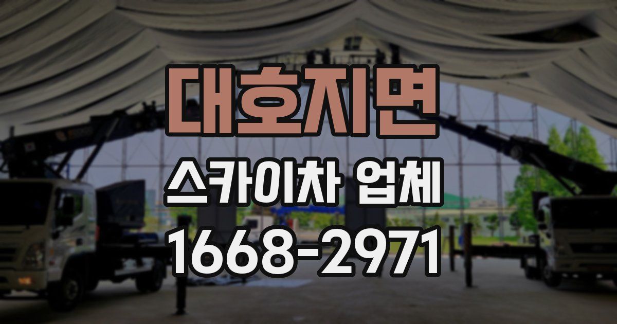 대호지면 스카이차 업체