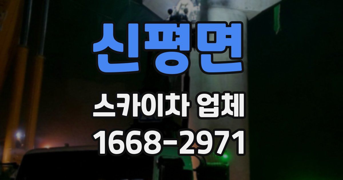 신평면 스카이차 업체