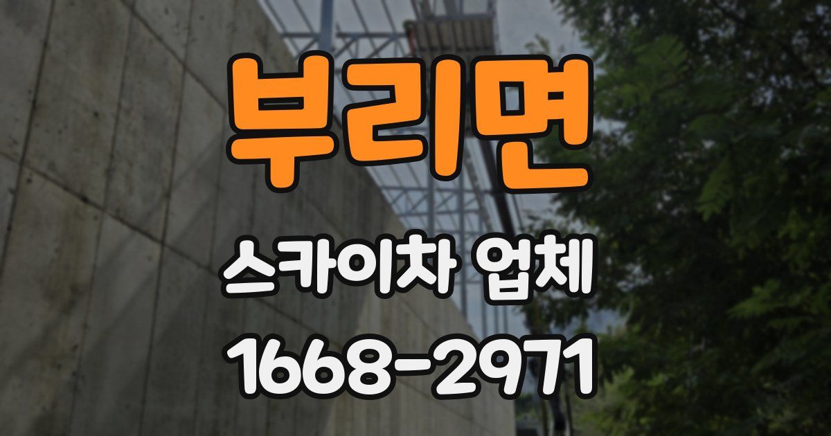 부리면 스카이차 업체