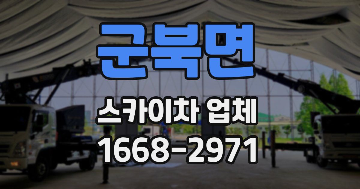 군북면 스카이차 업체