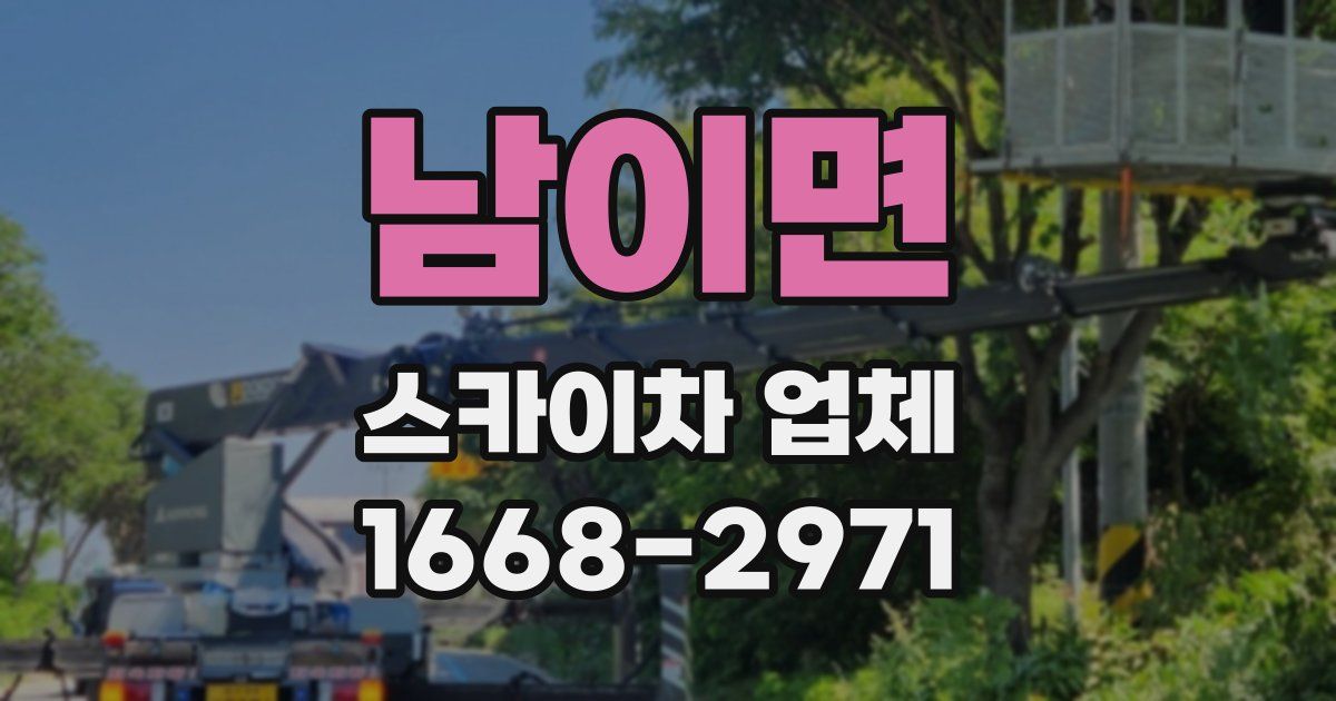 남이면 스카이차 업체