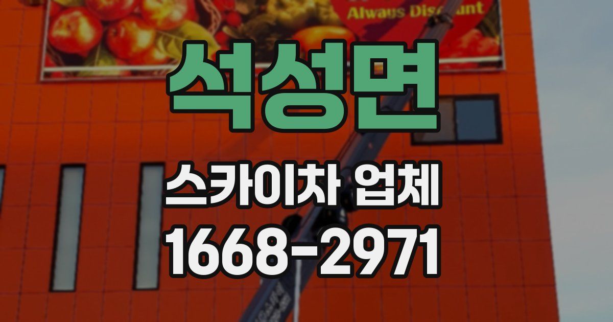석성면 스카이차 업체