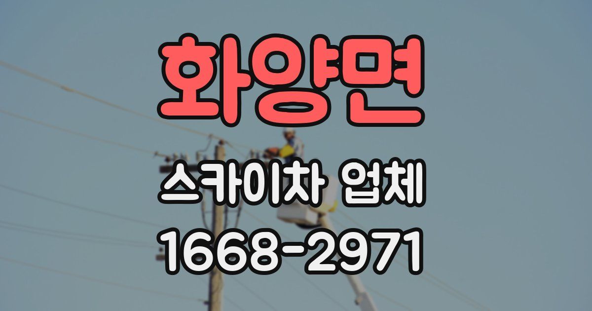 화양면 스카이차 업체