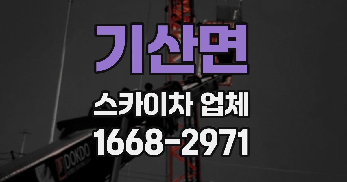 기산면 스카이차 업체