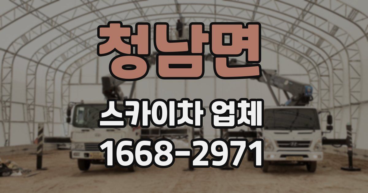청남면 스카이차 업체