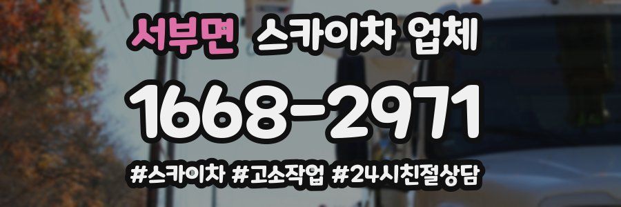 서부면 스카이차 업체