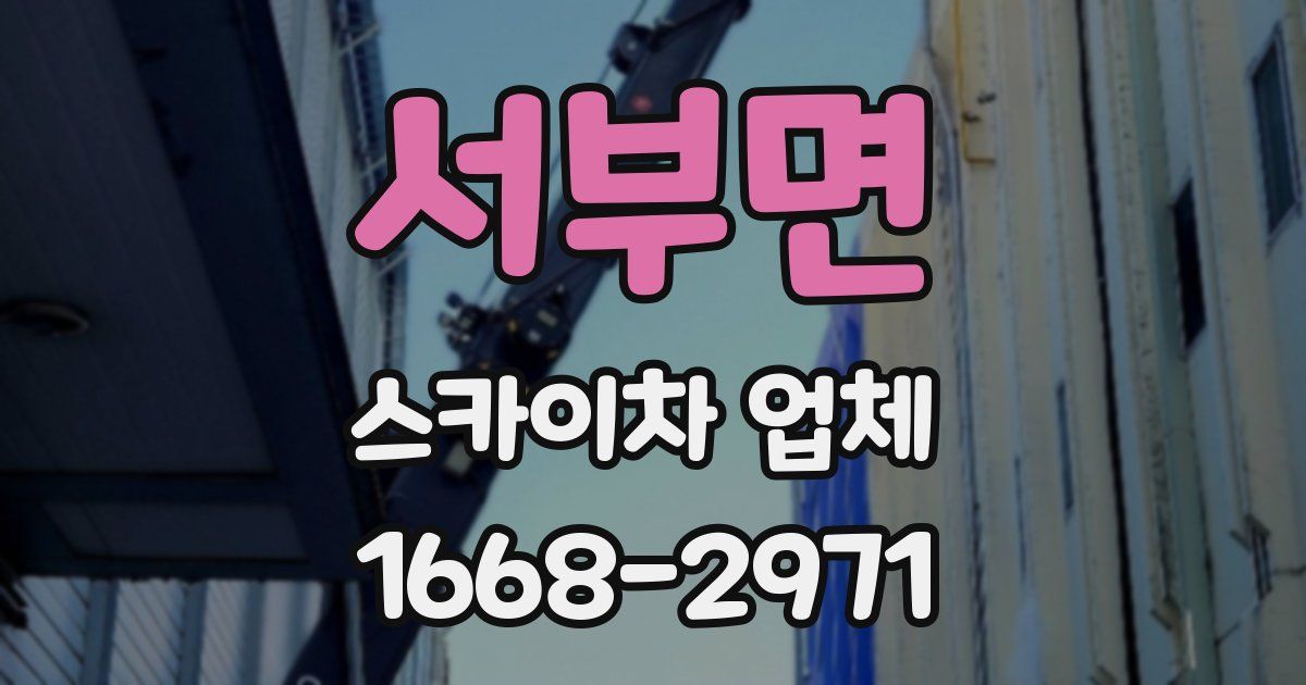 서부면 스카이차 업체