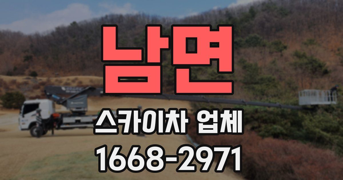 남면 스카이차 업체