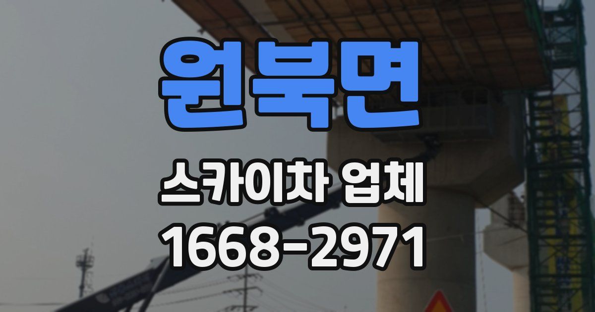 원북면 스카이차 업체
