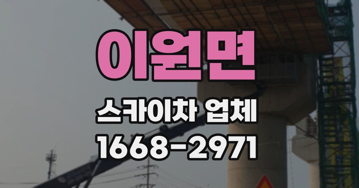이원면 스카이차 업체