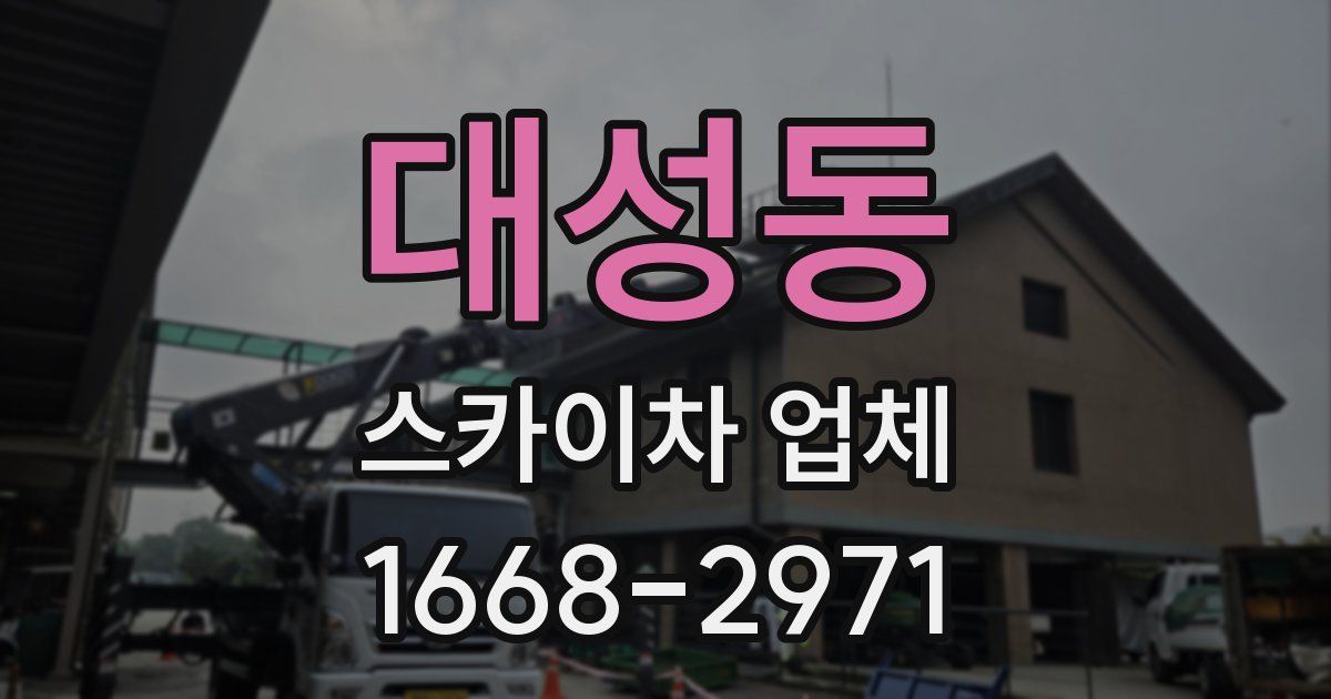 대성동 스카이차 업체