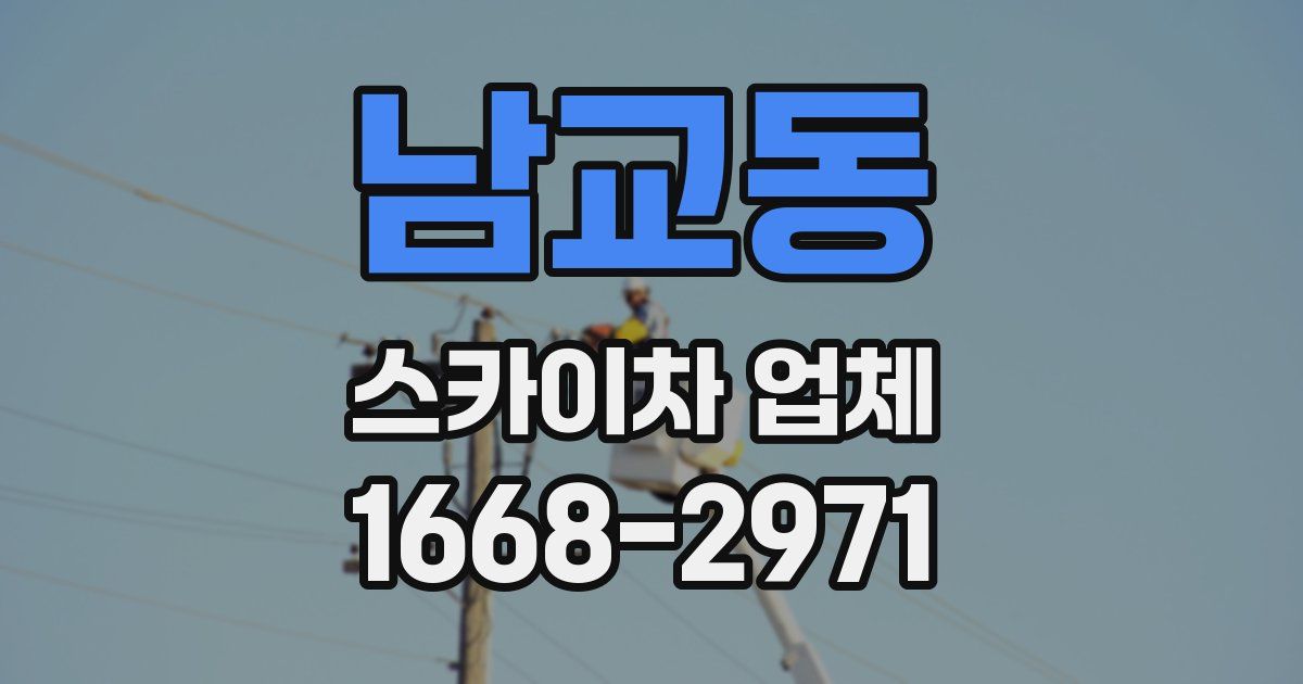 남교동 스카이차 업체