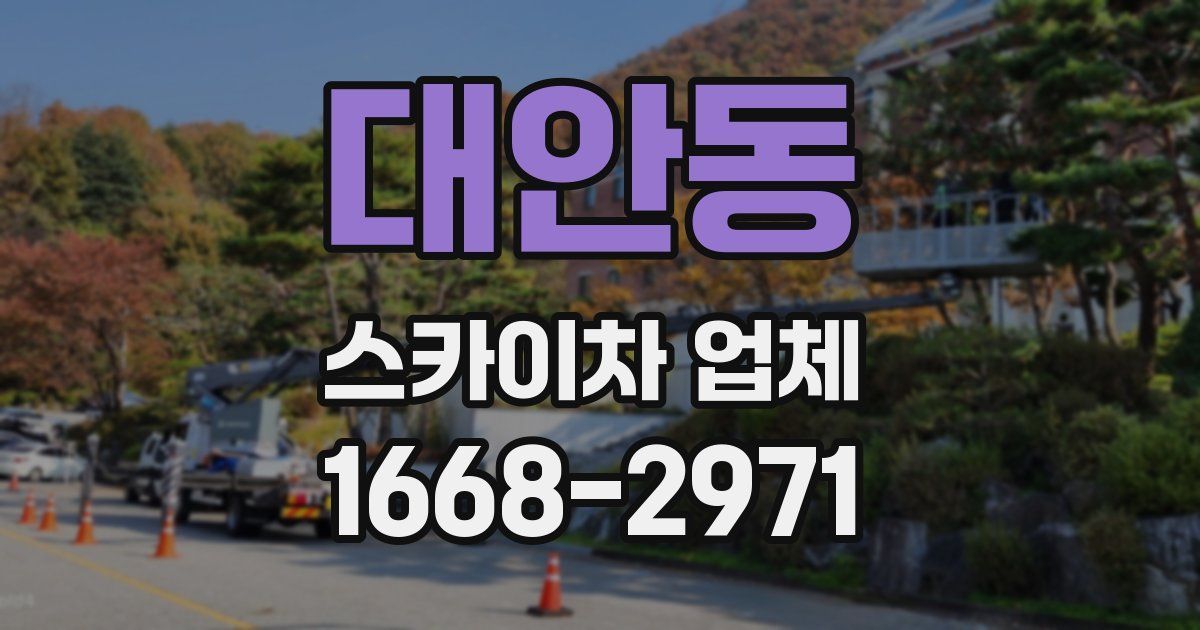 대안동 스카이차 업체