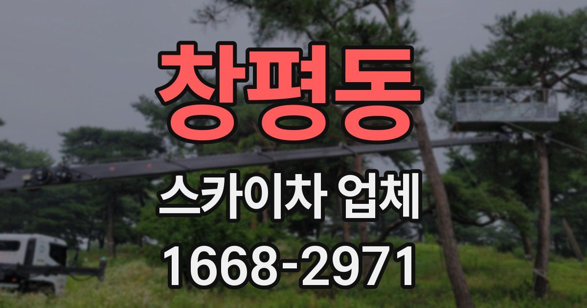 창평동 스카이차 업체