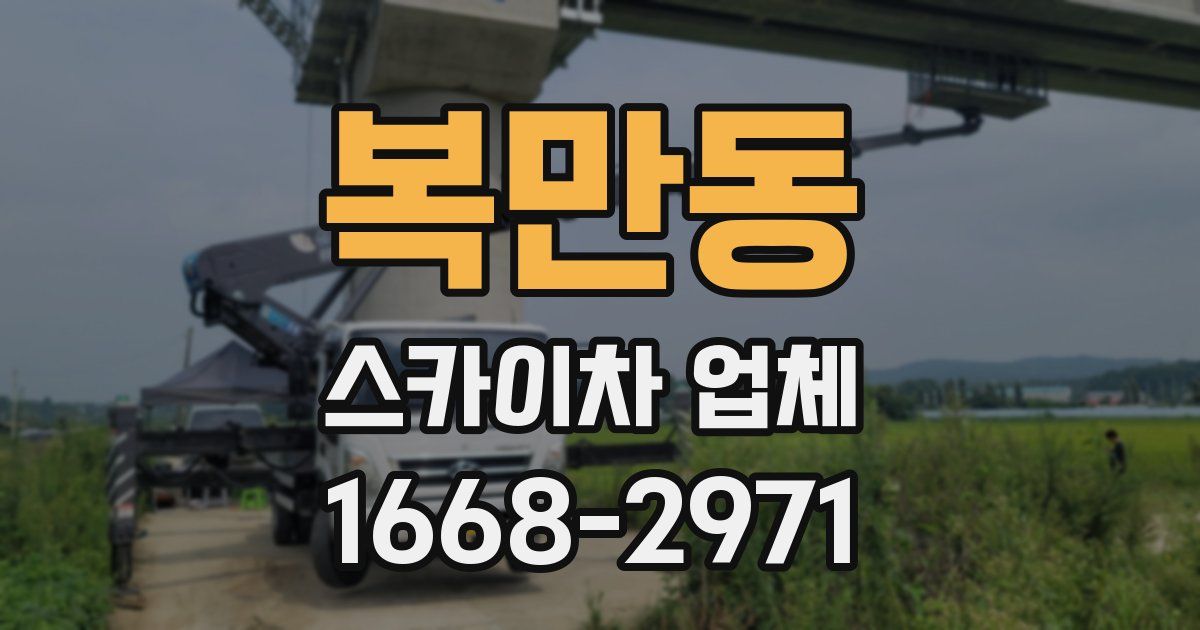 복만동 스카이차 업체