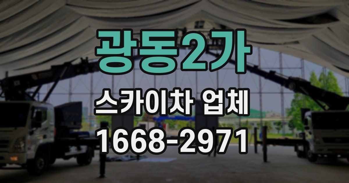 광동2가 스카이차 업체