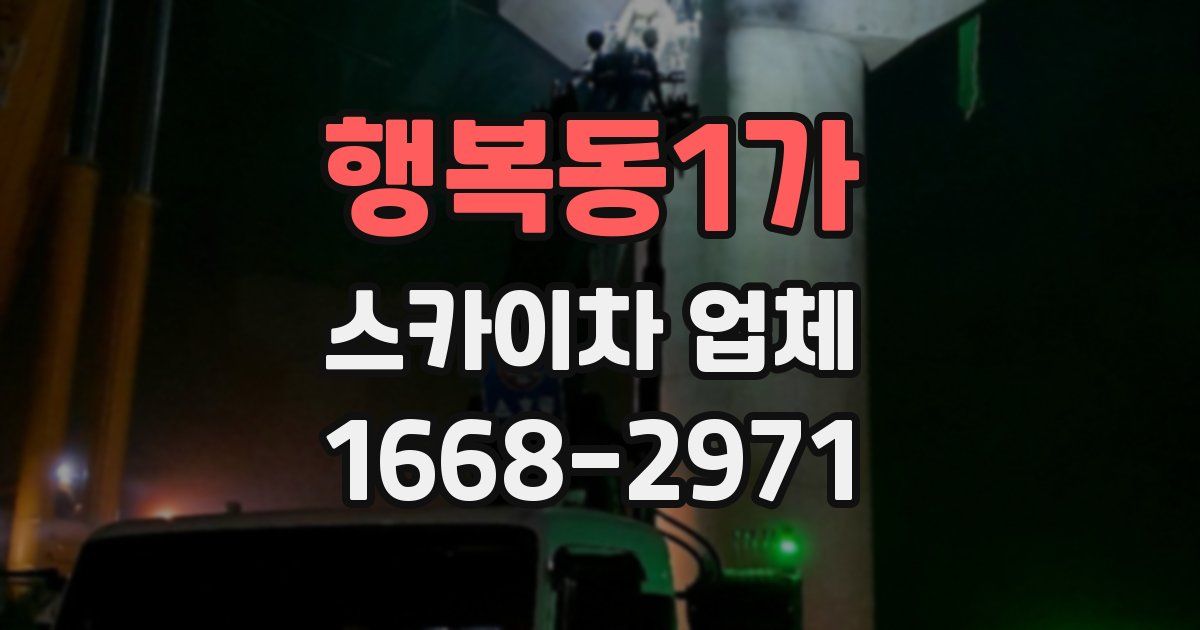 행복동1가 스카이차 업체
