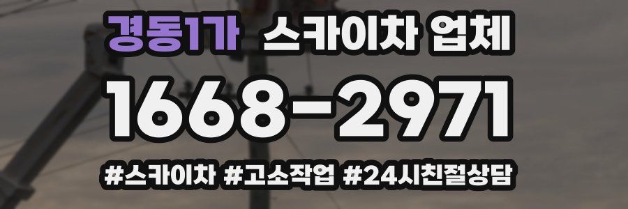 경동1가 스카이차 업체