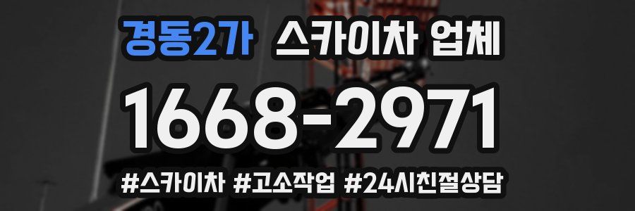 경동2가 스카이차 업체