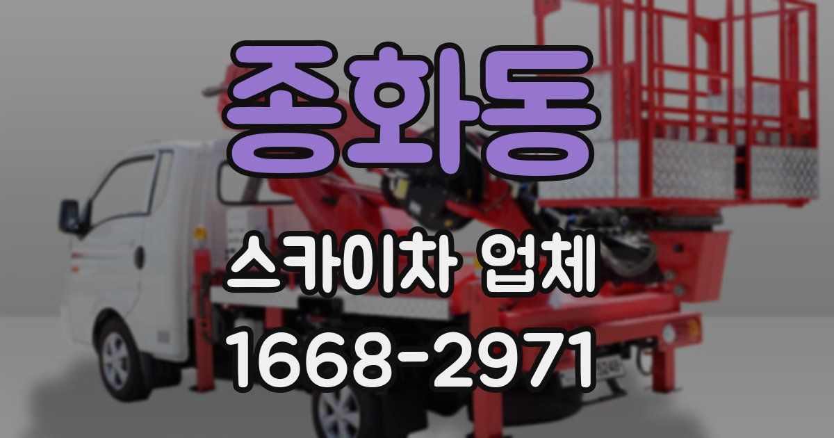 종화동 스카이차 업체