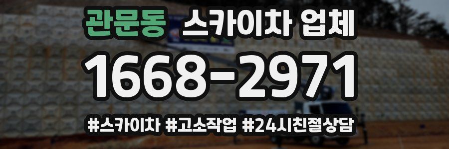 관문동 스카이차 업체